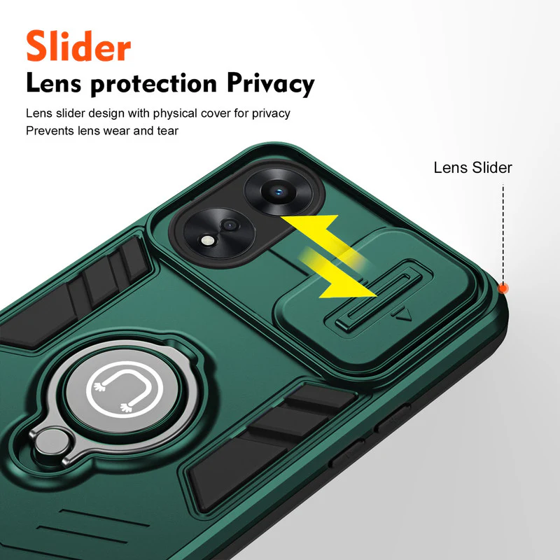 Ultra Rugged Case with Rotating Ring Holder Back Case For Oppo A78 5G - Image 10