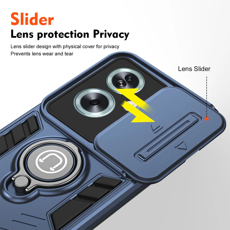 Ultra Rugged Case with Rotating Ring Holder Back Case For Oppo A79 5G - Image 22
