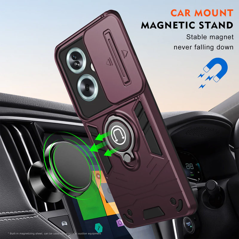 Ultra Rugged Case with Rotating Ring Holder Back Case For Oppo A79 5G - Image 30