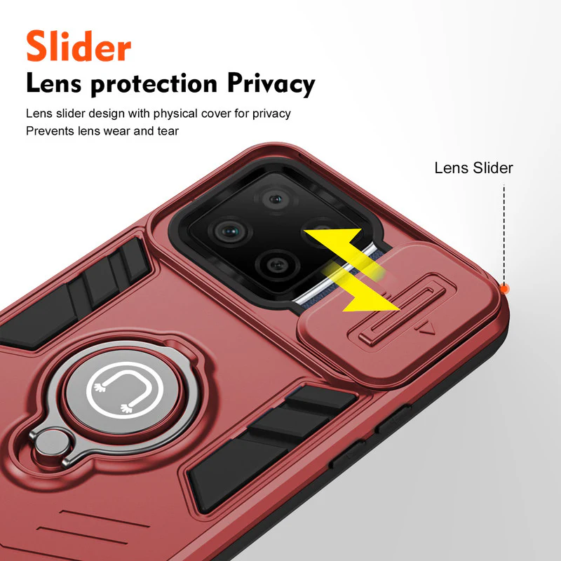 Ultra Rugged Case with Rotating Ring Holder Back Case For Oppo F17 Pro - Image 10