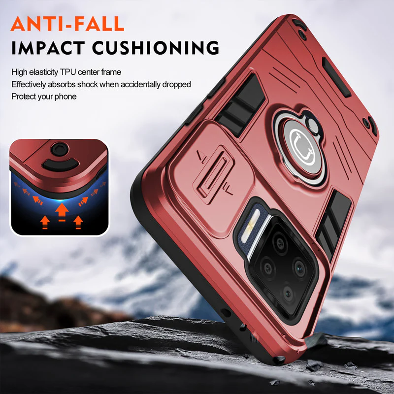 Ultra Rugged Case with Rotating Ring Holder Back Case For Oppo F17 Pro - Image 11