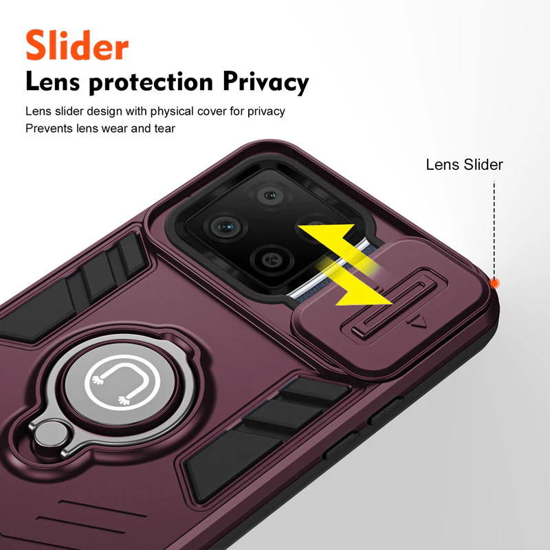 Ultra Rugged Case with Rotating Ring Holder Back Case For Oppo F17 Pro - Image 22
