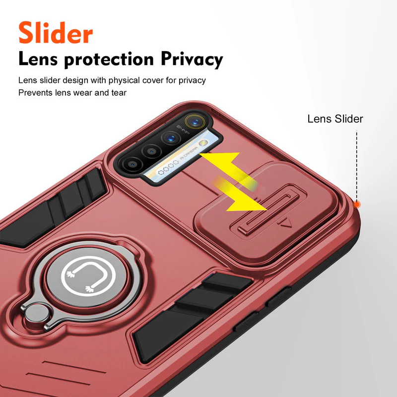 Ultra Rugged Case with Rotating Ring Holder Back Case For Realme XT - Image 22