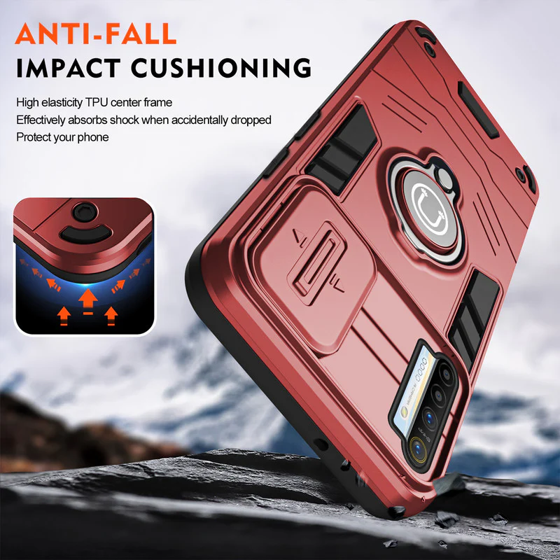 Ultra Rugged Case with Rotating Ring Holder Back Case For Realme XT - Image 23