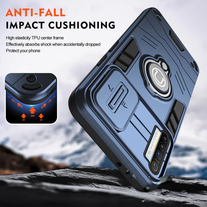 Ultra Rugged Case with Rotating Ring Holder Back Case For Realme XT - Image 29