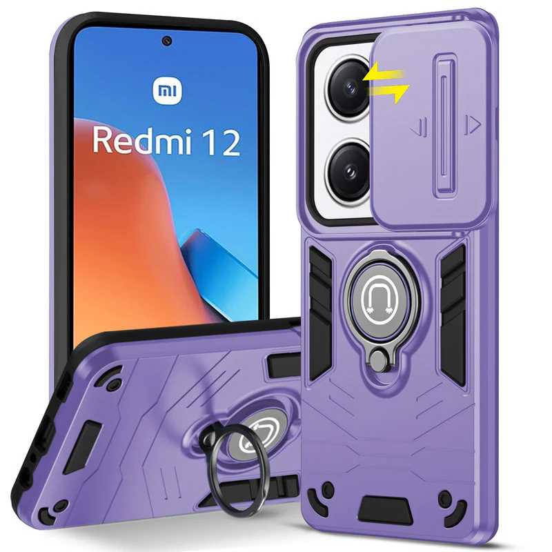 Ultra Rugged Case with Rotating Ring Holder Back Case For Redmi 12 4G - Image 13