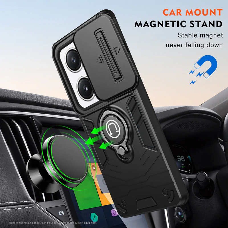 Ultra Rugged Case with Rotating Ring Holder Back Case For Redmi 12 4G - Image 6