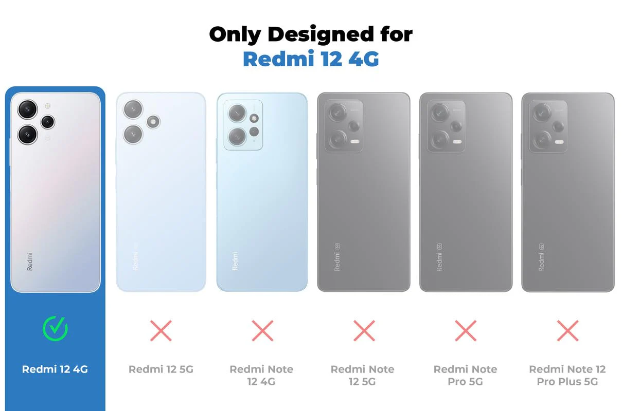 Ultra Rugged Case with Rotating Ring Holder Back Case For Redmi 12 4G - Image 8