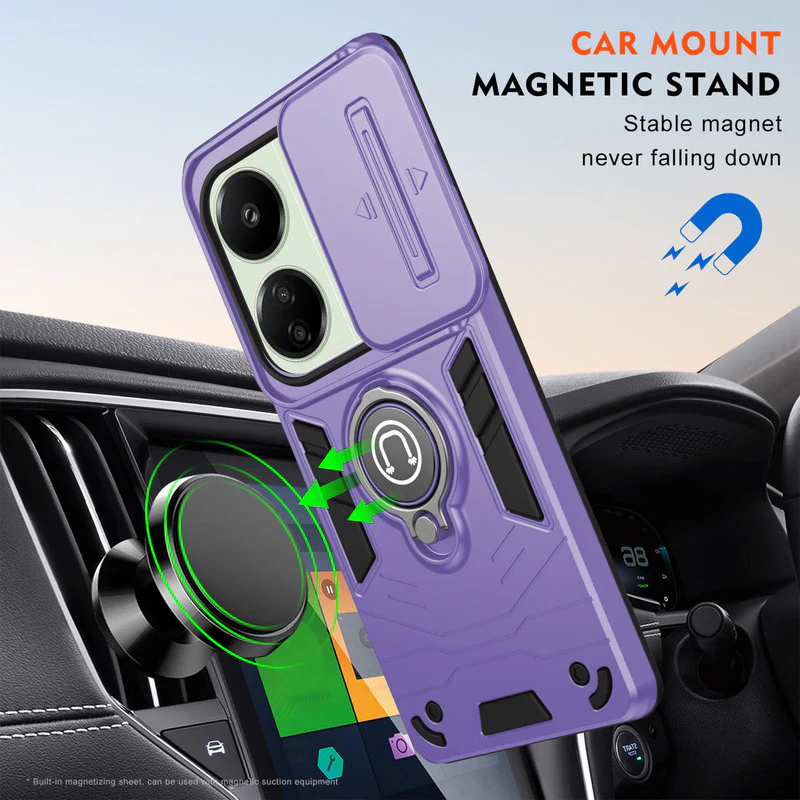 Ultra Rugged Case with Rotating Ring Holder Back Case For Redmi 13C 4G - Image 18