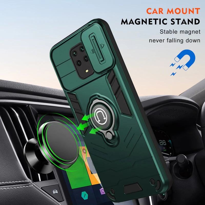 Ultra Rugged Case with Rotating Ring Holder Back Case For Redmi Note 9 Pro - Image 12
