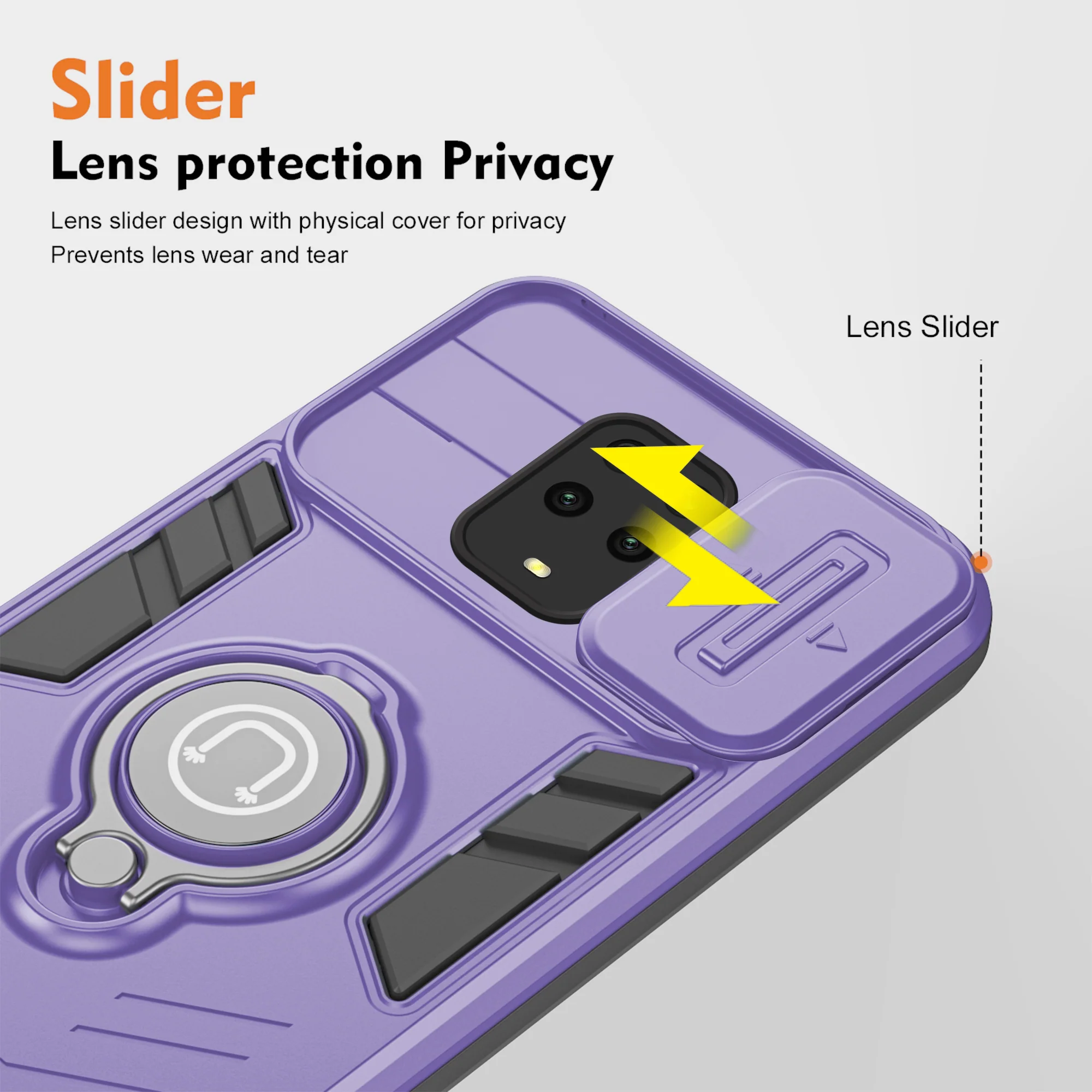Ultra Rugged Case with Rotating Ring Holder Back Case For Redmi Note 9 Pro Max - Image 16