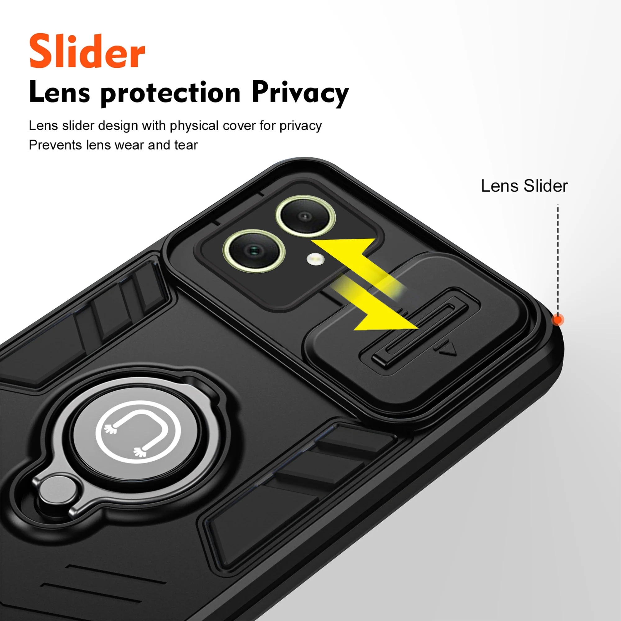 Ultra Rugged Case with Rotating Ring Holder Back Case For Samsung A05 - Image 4