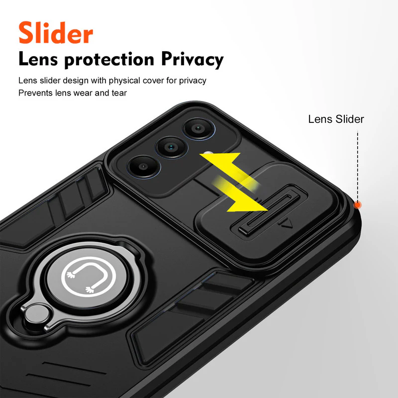 Ultra Rugged Case with Rotating Ring Holder Back Case For Samsung A14 5G - Image 4