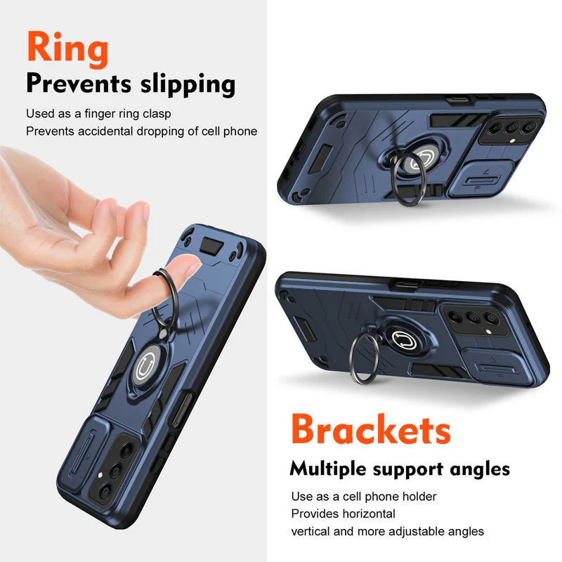 Ultra Rugged Case with Rotating Ring Holder Back Case For Samsung A14 5G - Image 9