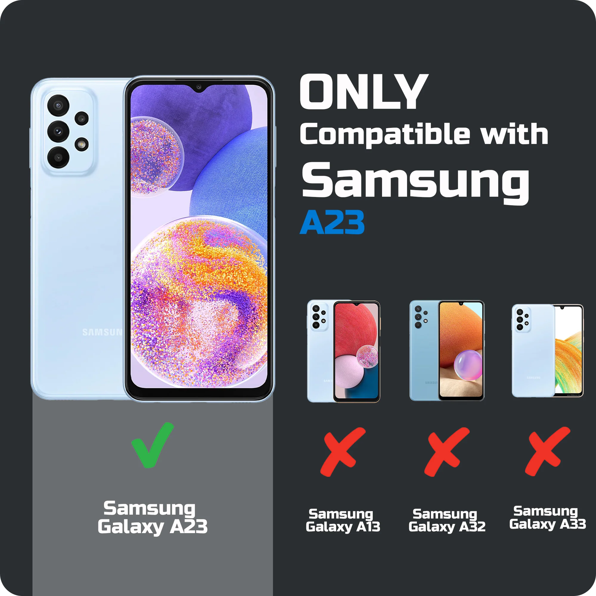 Ultra Rugged Case with Rotating Ring Holder Back Case For Samsung A23 5G - Image 8