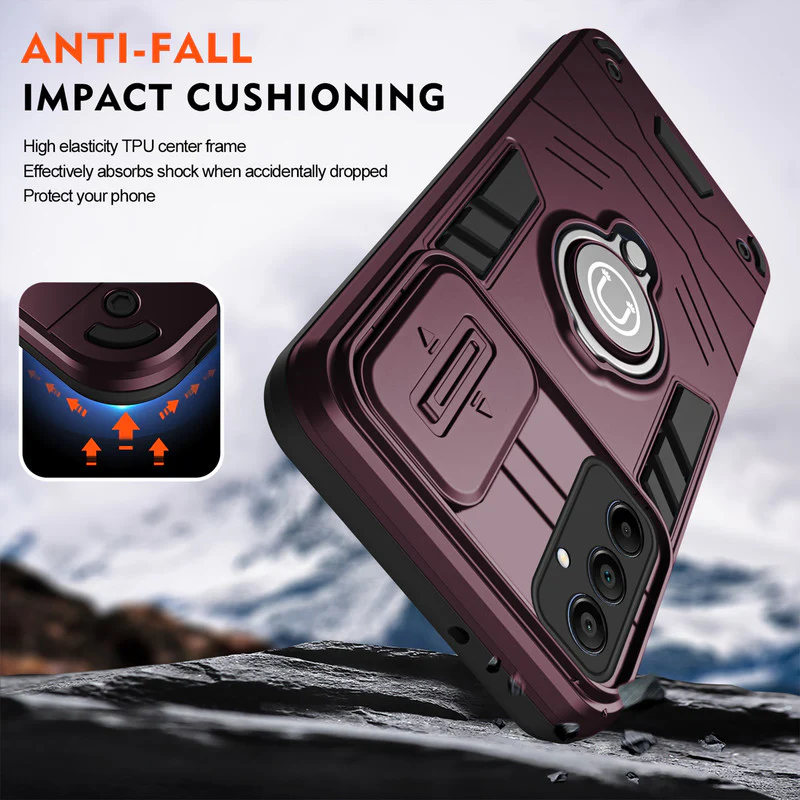 Ultra Rugged Case with Rotating Ring Holder Back Case For Samsung A25 5G - Image 35