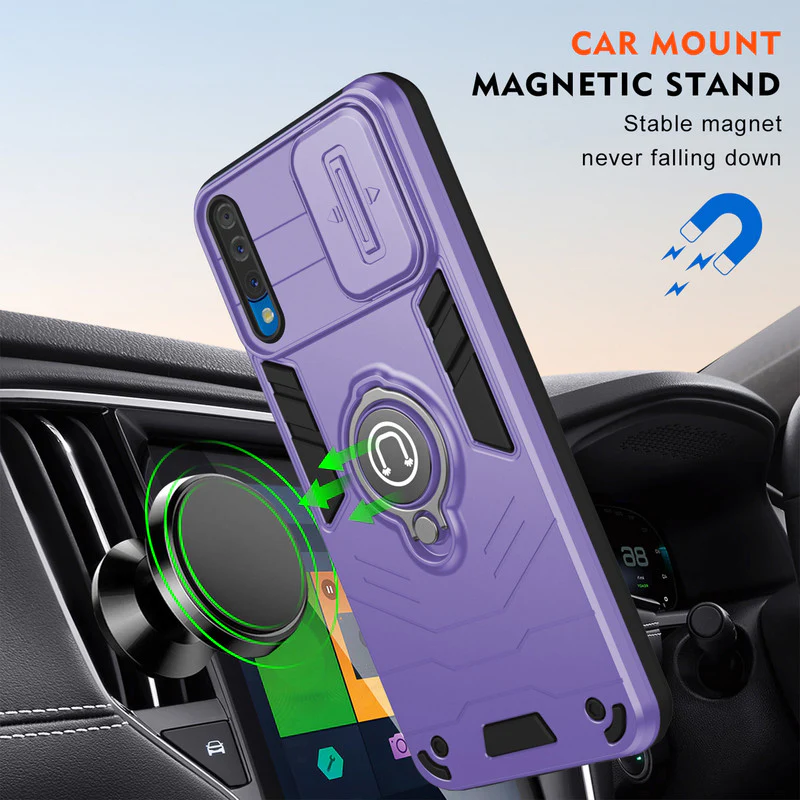Ultra Rugged Case with Rotating Ring Holder Back Case For Samsung A50 - Image 12