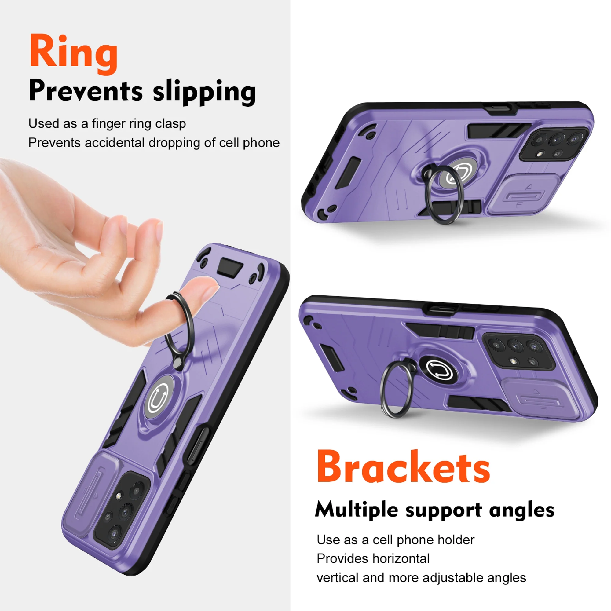 Ultra Rugged Case with Rotating Ring Holder Back Case For Samsung M32 5G - Image 15