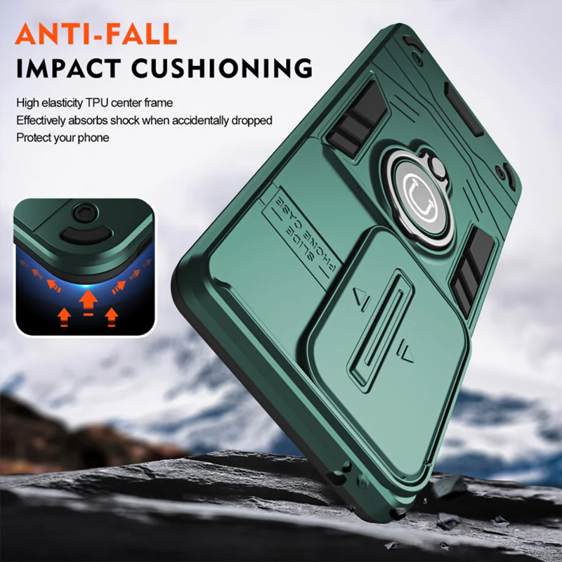 Ultra Rugged Case with Rotating Ring Holder Back Case For Samsung M55 5G - Image 11