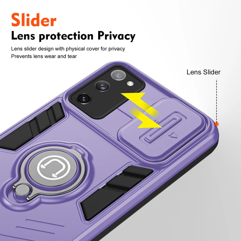 Ultra Rugged Case with Rotating Ring Holder Back Case For  Samsung S20 FE 5G - Image 4