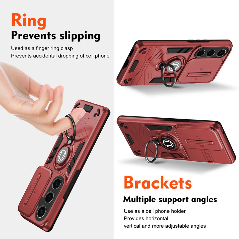 Ultra Rugged Case with Rotating Ring Holder Back Case For Samsung S24 5G - Image 3