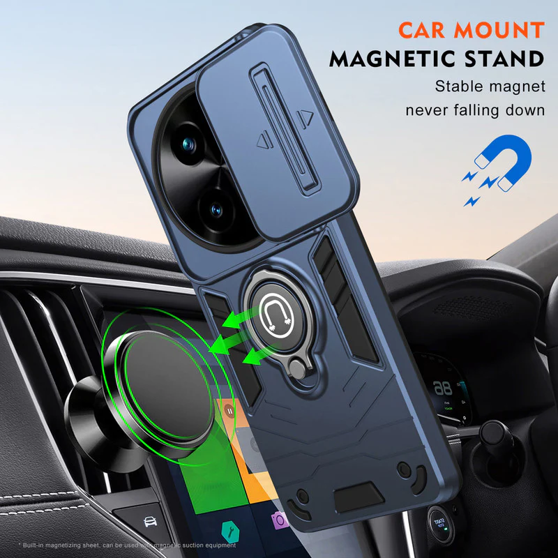 Ultra Rugged Case with Rotating Ring Holder Back Case For Vivo T3x 5G - Image 24