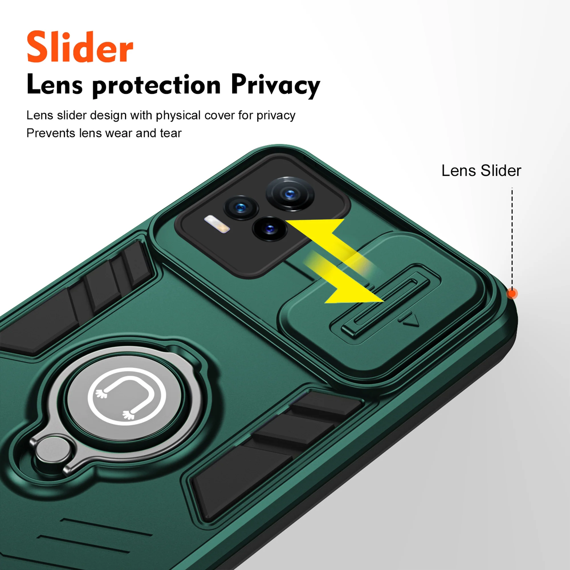 Ultra Rugged Case with Rotating Ring Holder Back Case For Vivo V21e 4G - Image 10