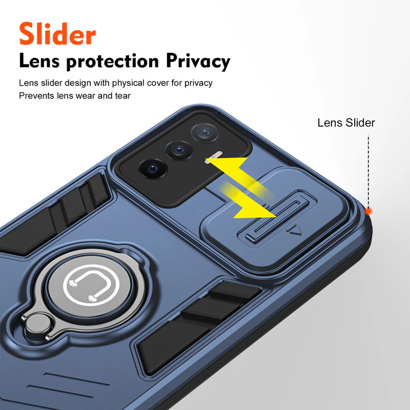 Ultra Rugged Case with Rotating Ring Holder Back Case For Vivo V23E 5G - Image 22