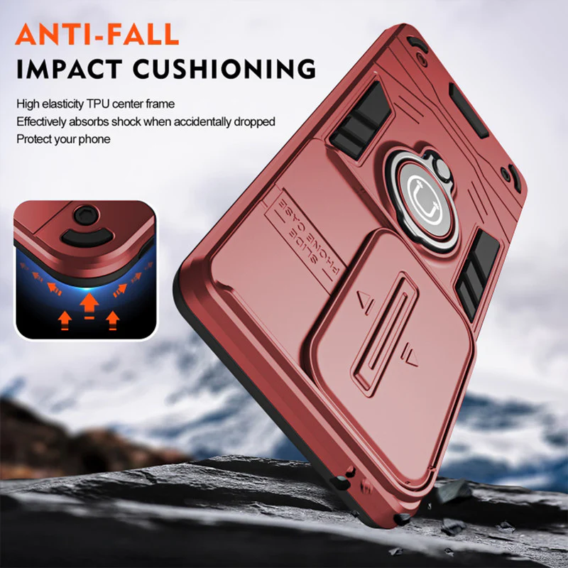Ultra Rugged Case with Rotating Ring Holder Back Case For Vivo V30 5G - Image 5