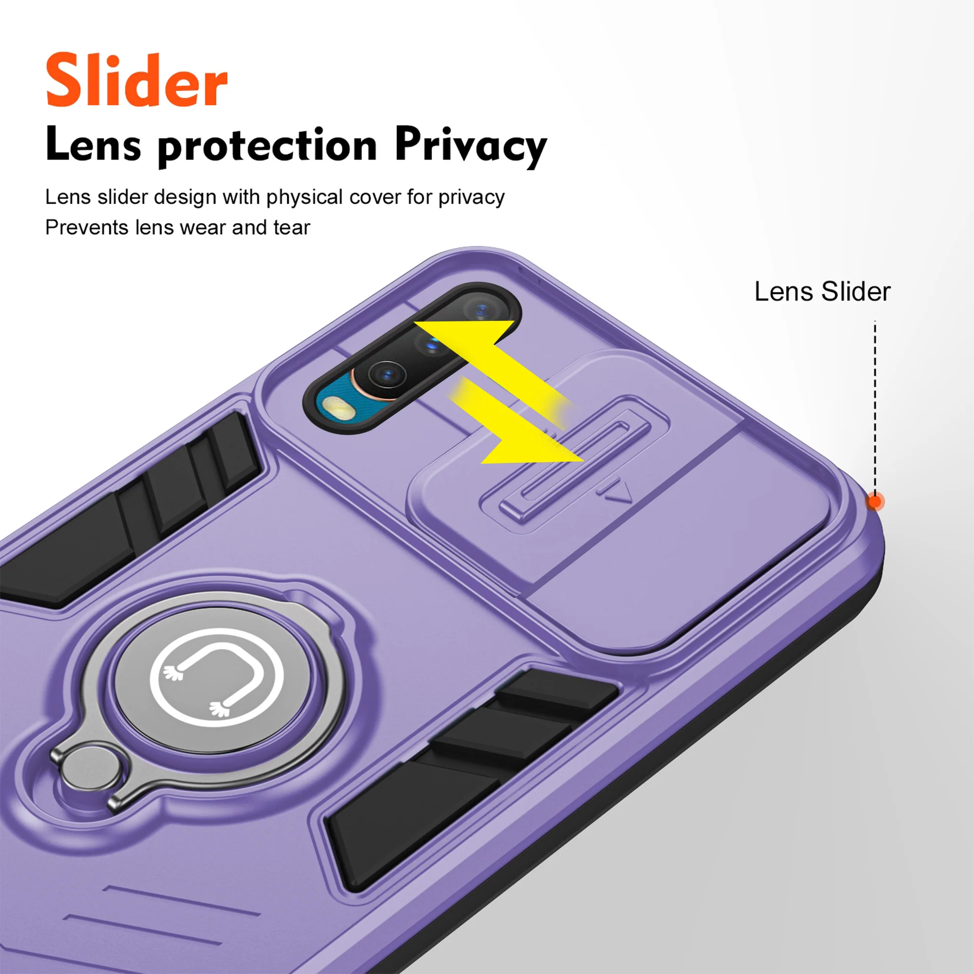 Ultra Rugged Case with Rotating Ring Holder Back Case For Vivo Y15 - Image 16