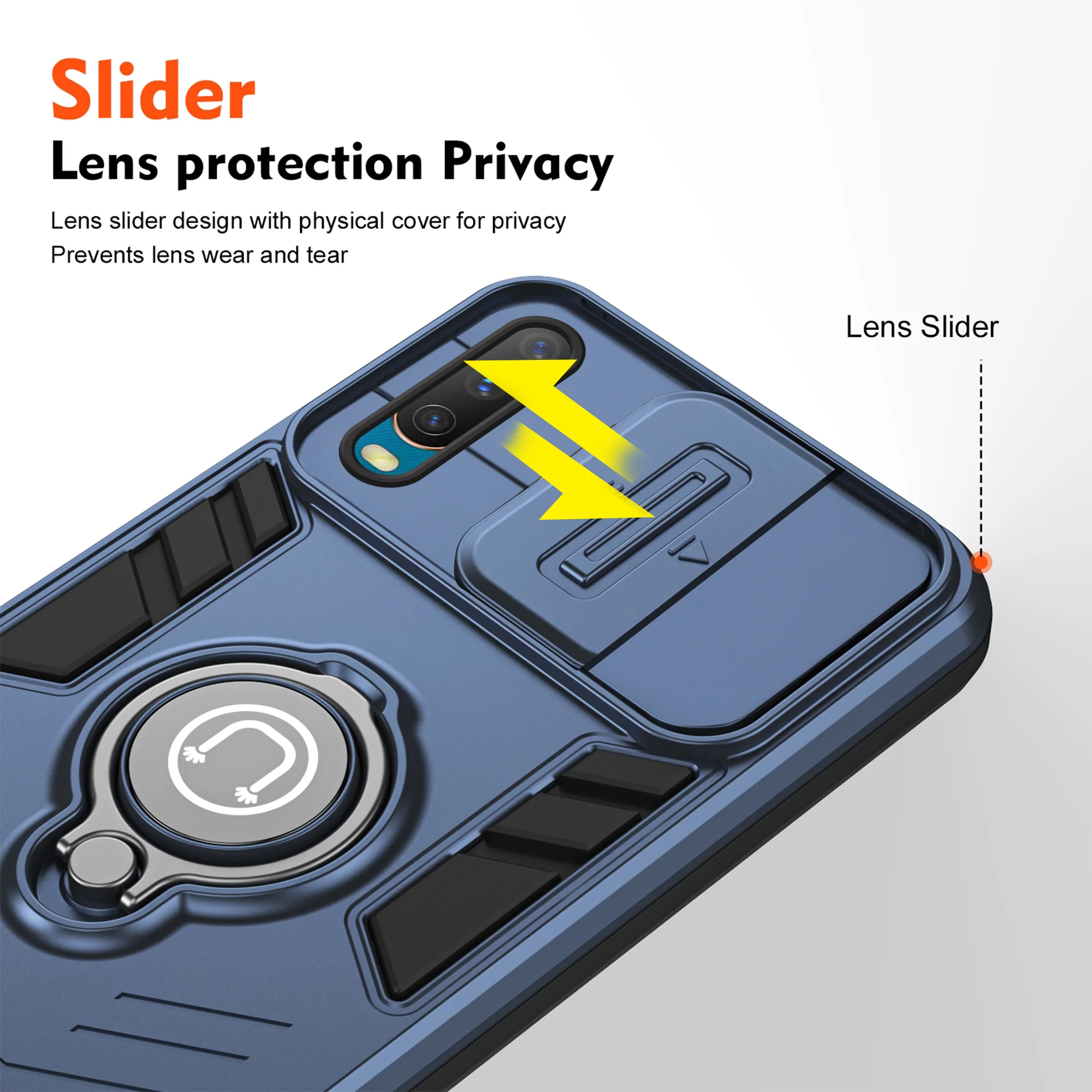Ultra Rugged Case with Rotating Ring Holder Back Case For Vivo Y15 - Image 28