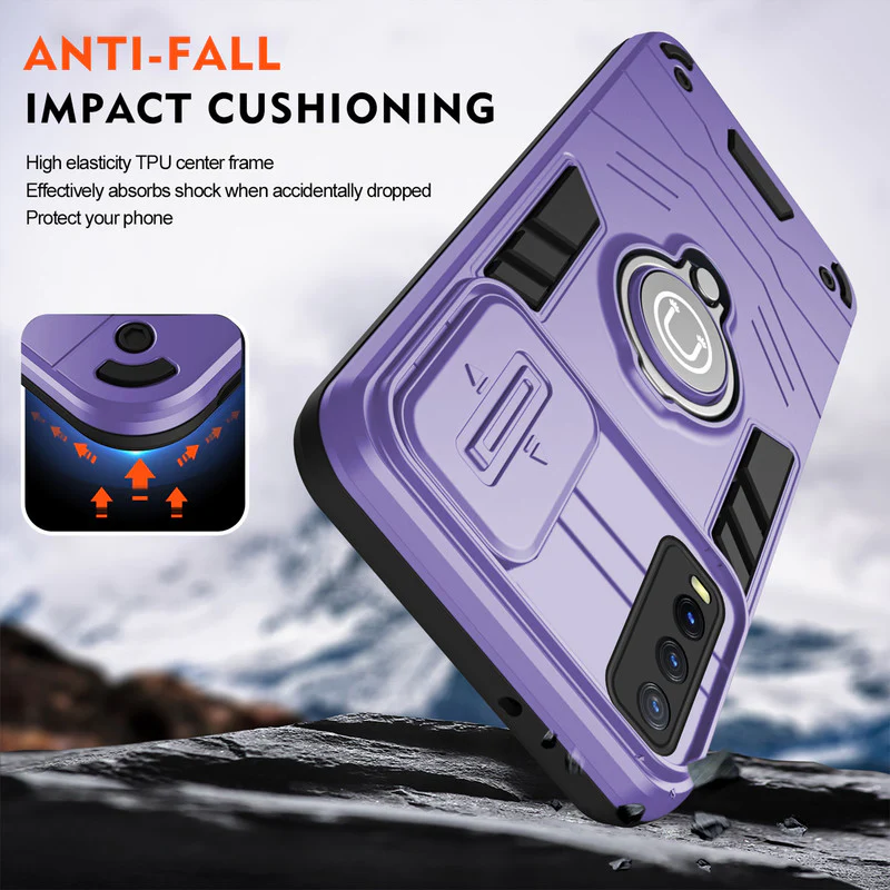 Ultra Rugged Case with Rotating Ring Holder Back Case For Vivo Y20 - Image 17