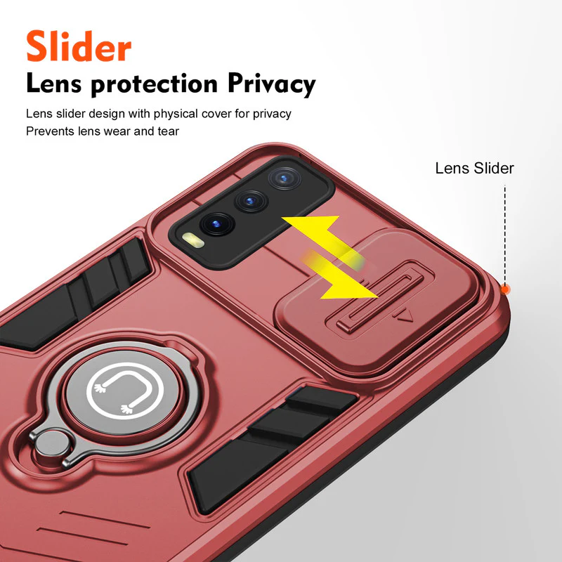 Ultra Rugged Case with Rotating Ring Holder Back Case For Vivo Y20 - Image 22