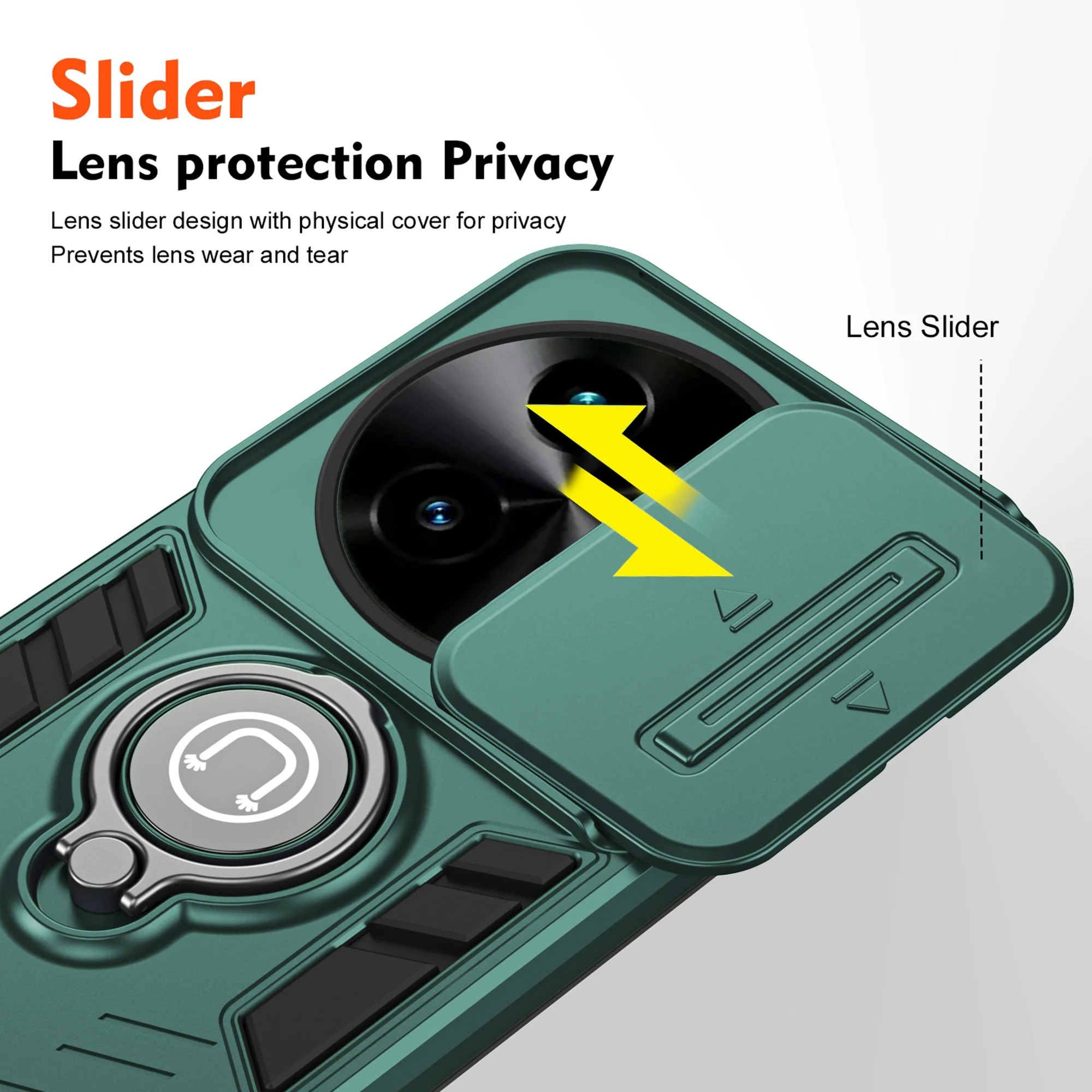 Ultra Rugged Case with Rotating Ring Holder Back Case For Vivo Y200i 5G - Image 10