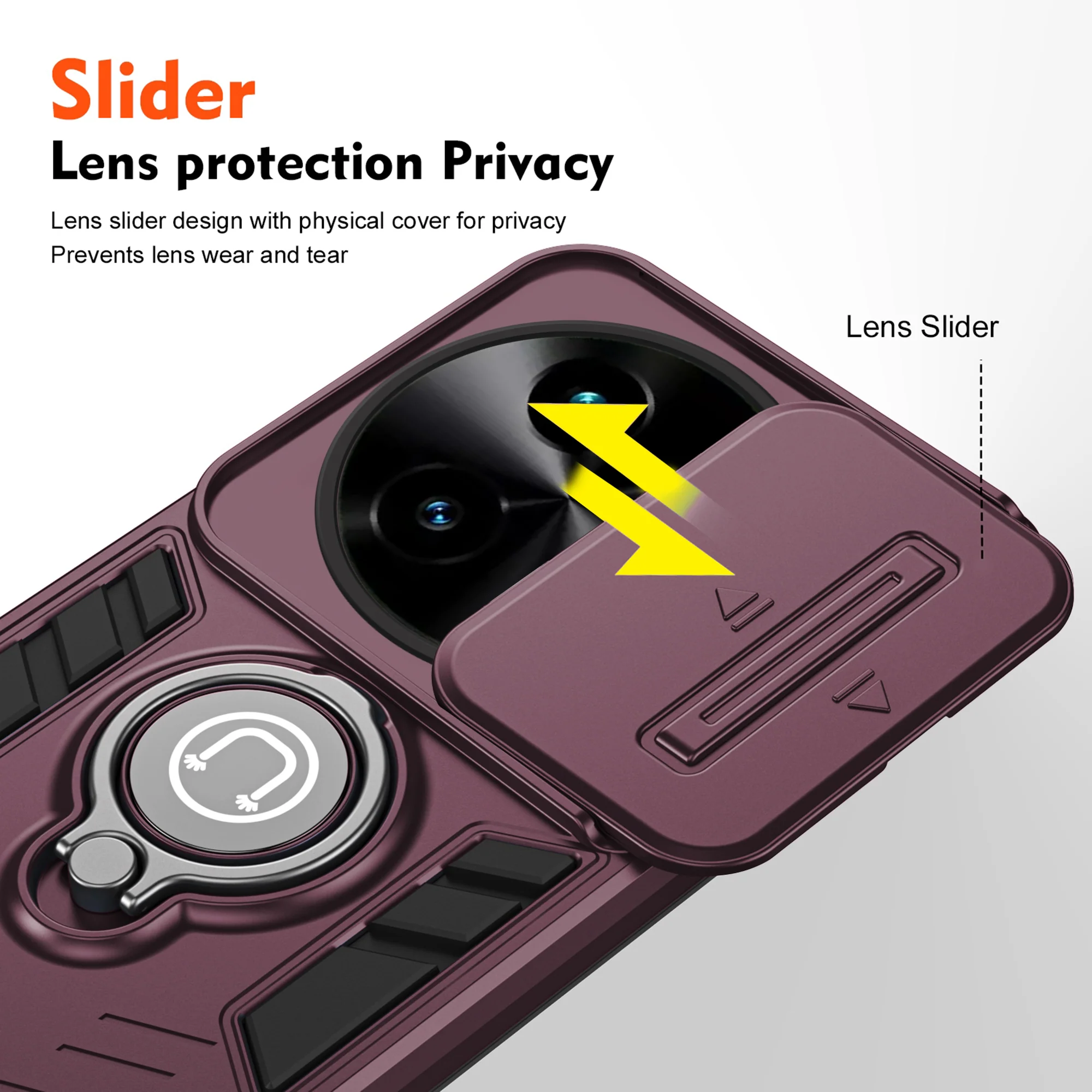 Ultra Rugged Case with Rotating Ring Holder Back Case For Vivo Y200i 5G - Image 28