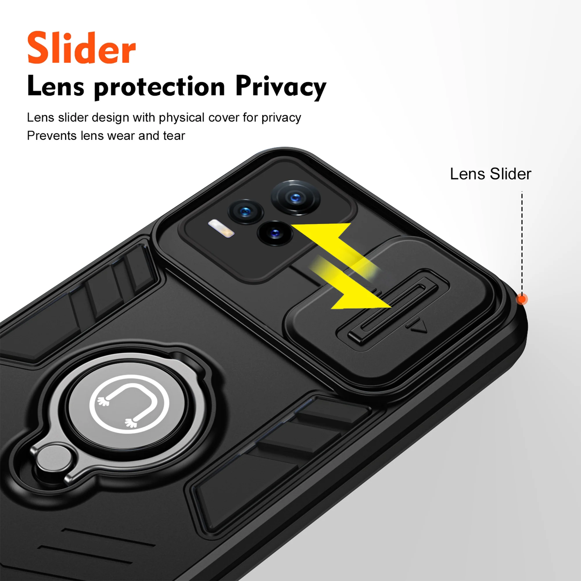 Ultra Rugged Case with Rotating Ring Holder Back Case For Vivo Y73 2021 - Image 4