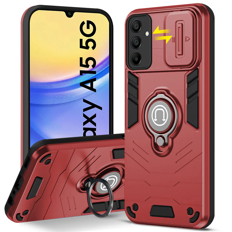 Ultra Rugged Case with Rotating Ring Holder Back Case For Samsung A15 5G - Image 13
