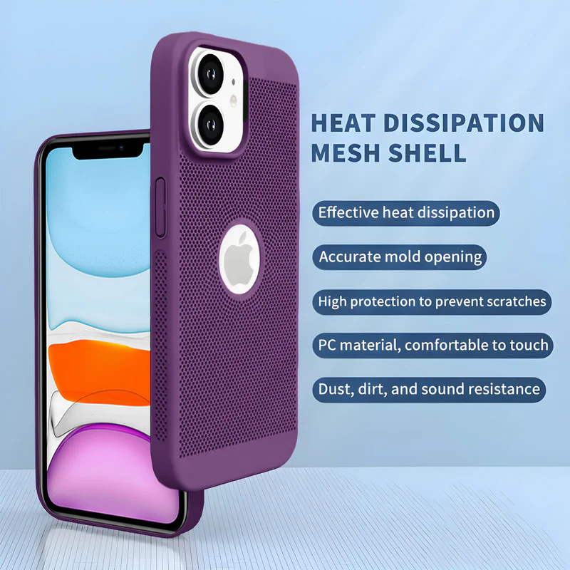 Ultra Slim Full Coverage Heat Sink Case with Honeycomb Mesh Back Cover For Apple iPhone 11 - Image 23