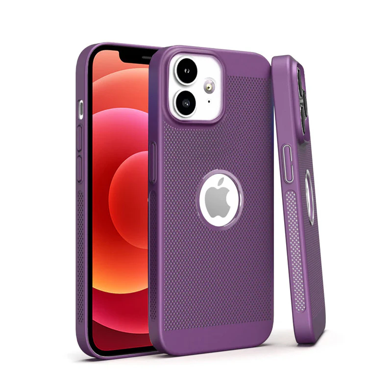 Ultra Slim Full Coverage Heat Sink Case with Honeycomb Mesh Back Cover For Apple iPhone 12 - Image 21