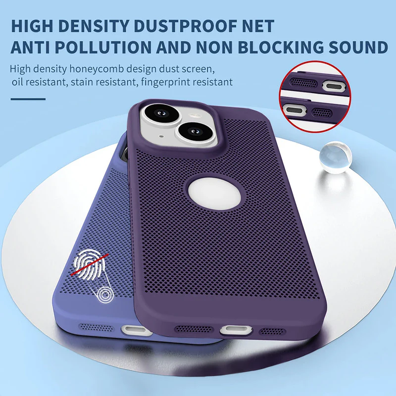 Ultra Slim Full Coverage Heat Sink Case with Honeycomb Mesh Back Cover For Apple iPhone 14 - Image 16