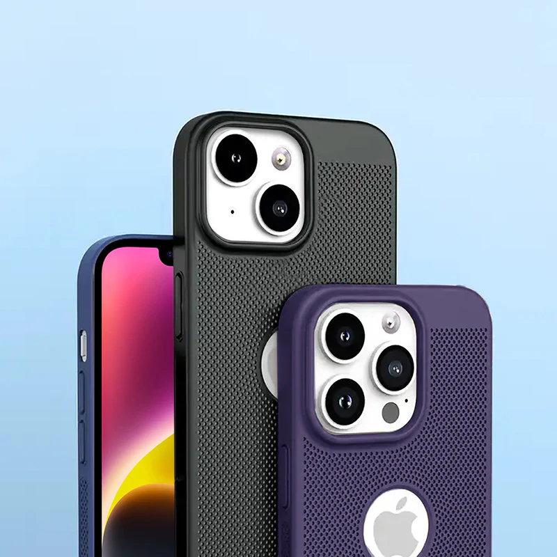 Ultra Slim Full Coverage Heat Sink Case with Honeycomb Mesh Back Cover For Apple iPhone 14 Plus - Image 18