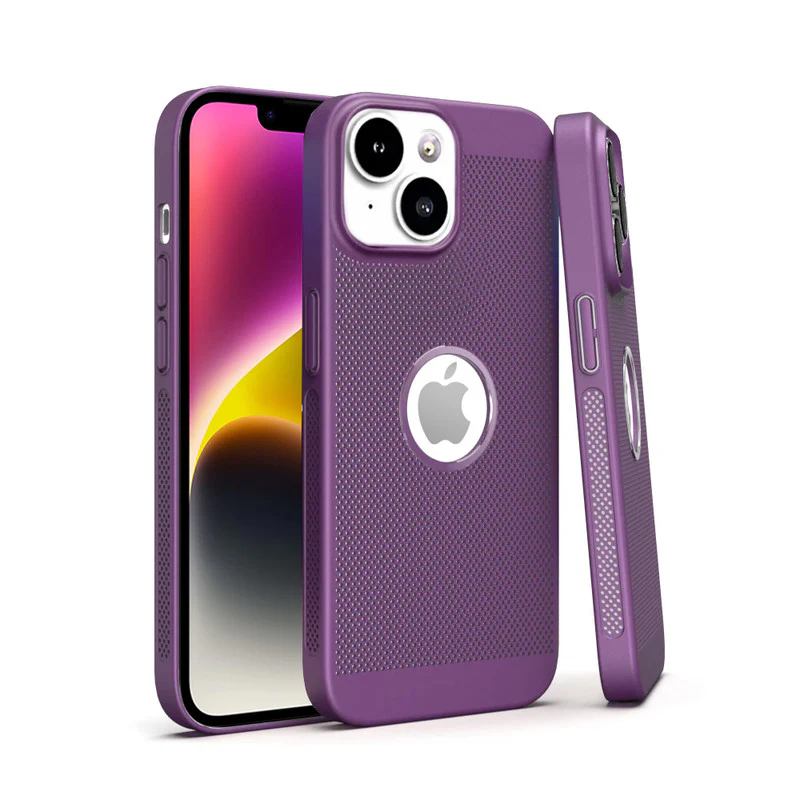 Ultra Slim Full Coverage Heat Sink Case with Honeycomb Mesh Back Cover For Apple iPhone 14 Plus - Image 19
