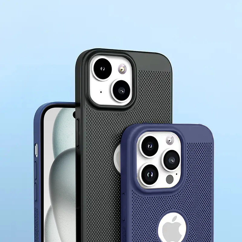 Ultra Slim Full Coverage Heat Sink Case with Honeycomb Mesh Back Cover For Apple iPhone 15 - Image 12