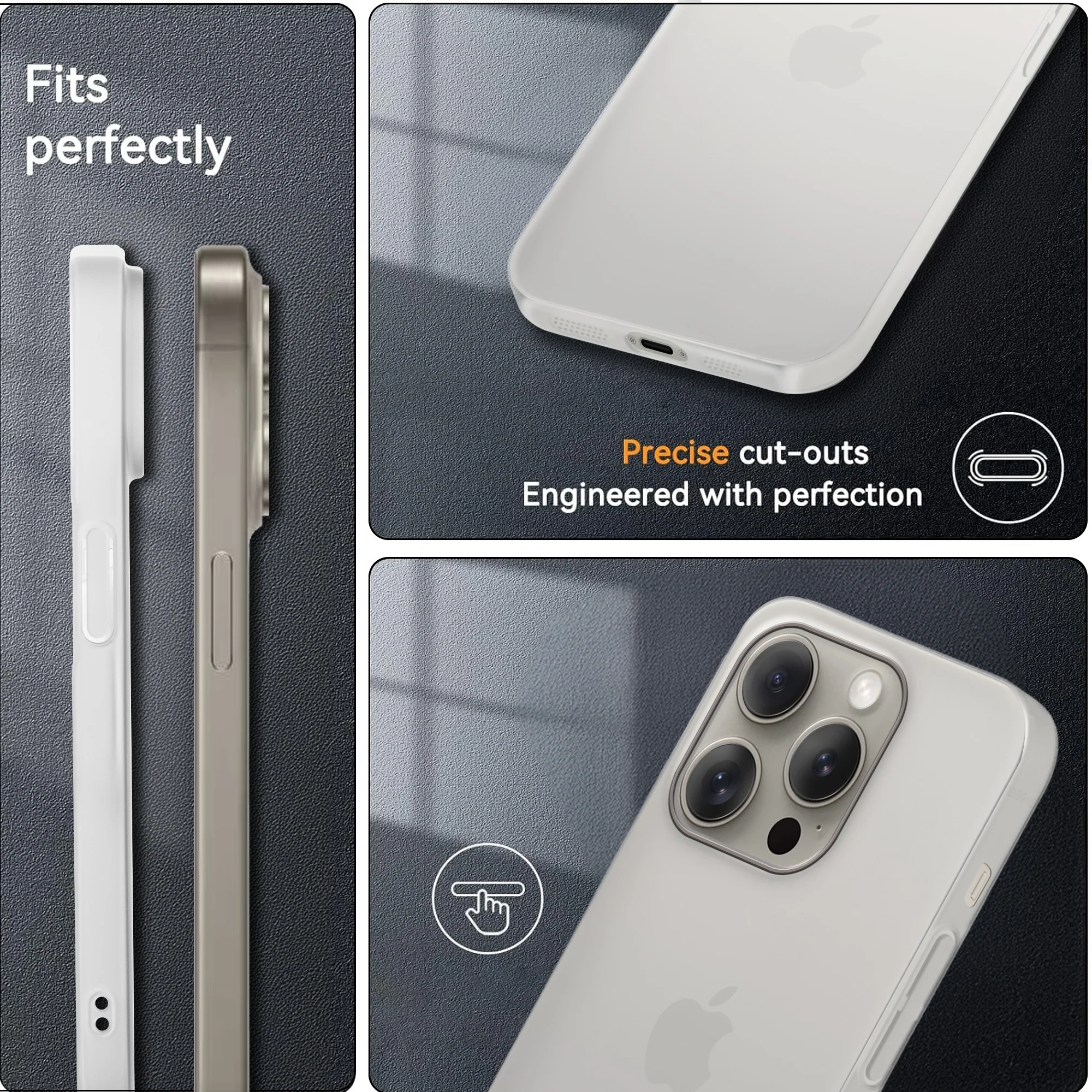 Ultra-Thin Frosted Hard Case for Apple iPhone 14 Pro - Image 13