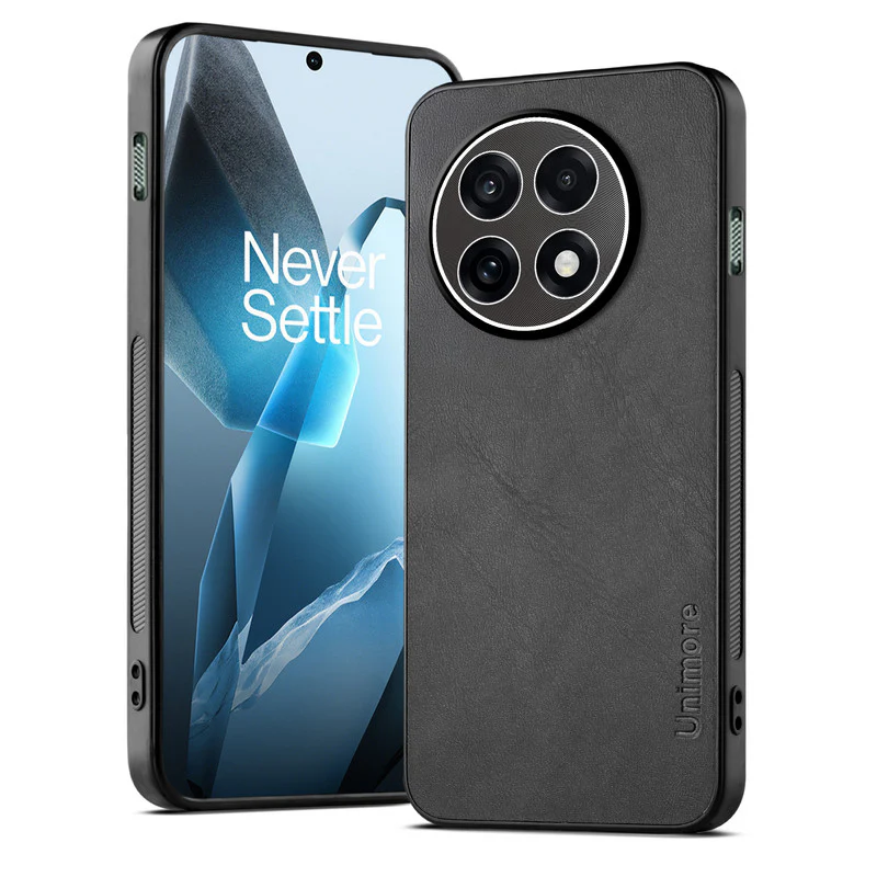 Unimore Leather Hard Case with Shiny Camera Protection For OnePlus 13R 5G - Image 3