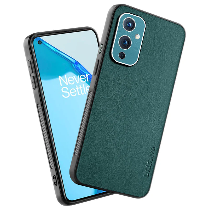 Unimore Leather Hard Case with Shiny Camera Protection For OnePlus 9 5G - Image 7