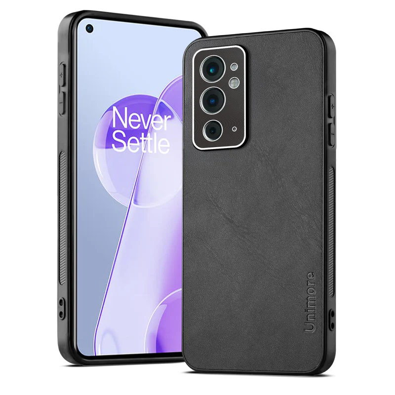 Unimore Leather Hard Case with Shiny Camera Protection For OnePlus 9RT - Image 3