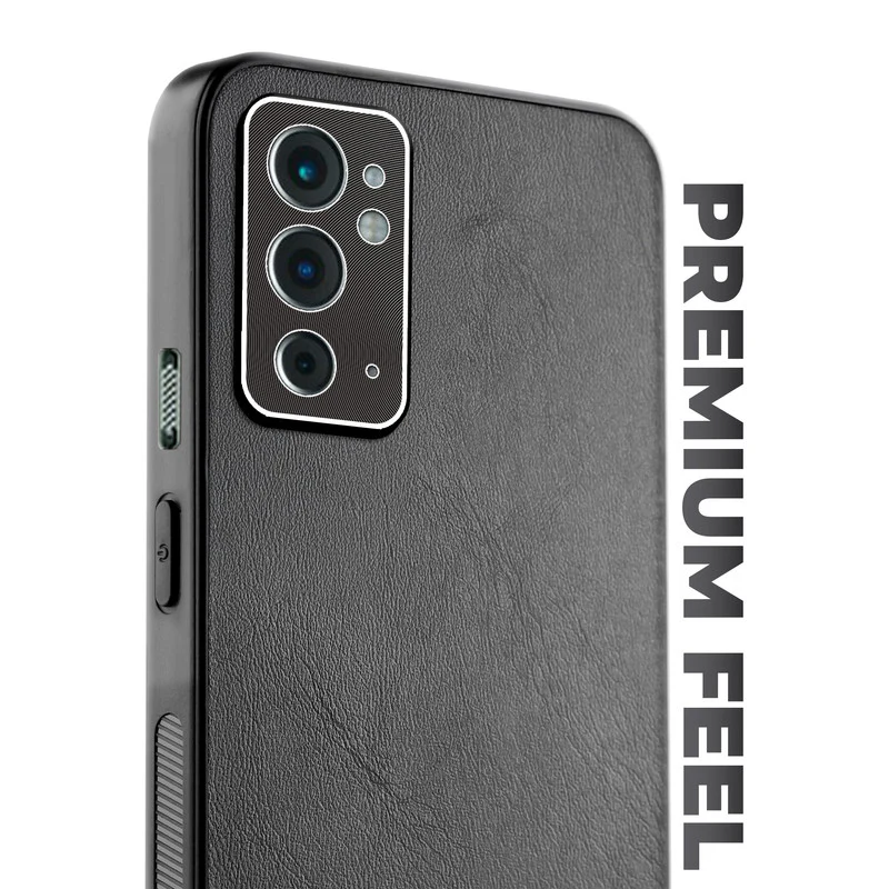 Unimore Leather Hard Case with Shiny Camera Protection For OnePlus 9RT - Image 4