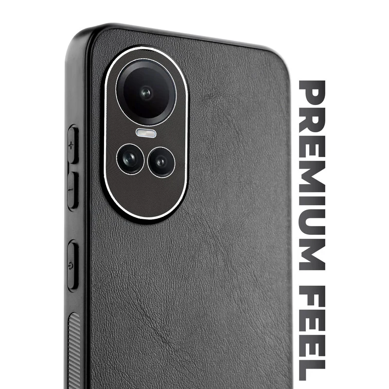 Unimore Leather Hard Case with Shiny Camera Protection For Oppo Reno 10 5G - Image 4
