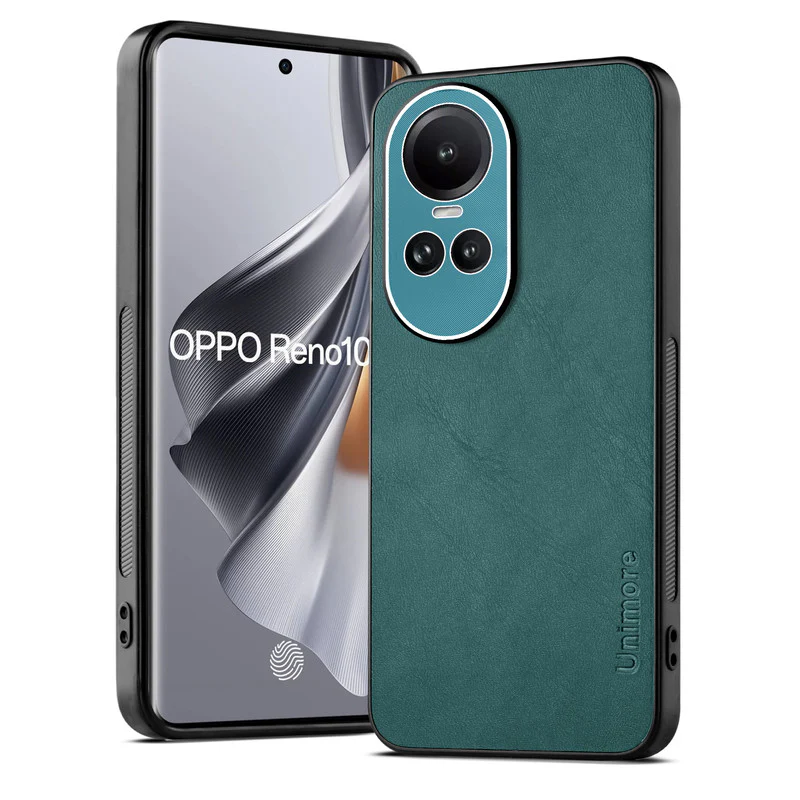 Unimore Leather Hard Case with Shiny Camera Protection For Oppo Reno 10 5G - Image 9